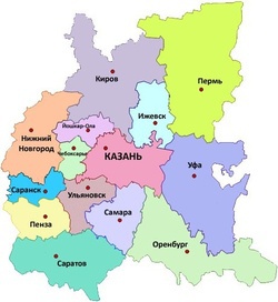 Карта Приволжского федерального округа www.pfo.ru