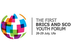 Логотип I Молодежного форума БРИКС и ШОС, 26-29 июля 2015, город Уфа