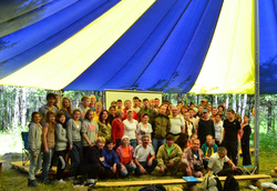Участники круглого стола по инновационной деятельности IV Всероссийской летней школы молодых ученых на базе Башкирского горно-туристского лагеря "Иремель"