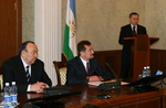Президиум: Президент Республики Башкортостан М.Г. Рахимов и Премьер-министр Правительства Республики Башкортостан Р.С. Сарбаев