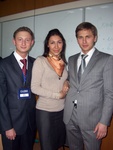 Радмир Байков (оргкомитет форума GLOBE 2010), Лейсэн Шаяхметова (Башкортостан), Александр Юхно (руководитель оргкомитета форума GLOBE 2010)