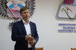 Выступает Министр молодежной политики и спорта Республики Башкортостан Хабибов Руслан Тагирович